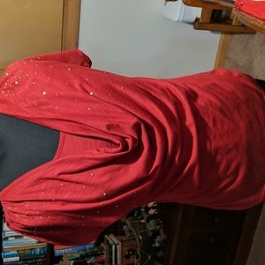 Red short sleeve bodycon to